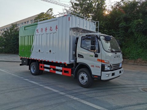 國(guó)六江淮吸污凈化車_化糞池?zé)o害化處理車